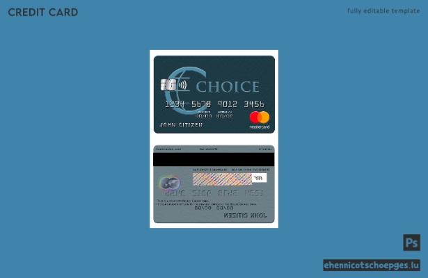 Belize Choice Bank Mastercard – Beispielvorschau
